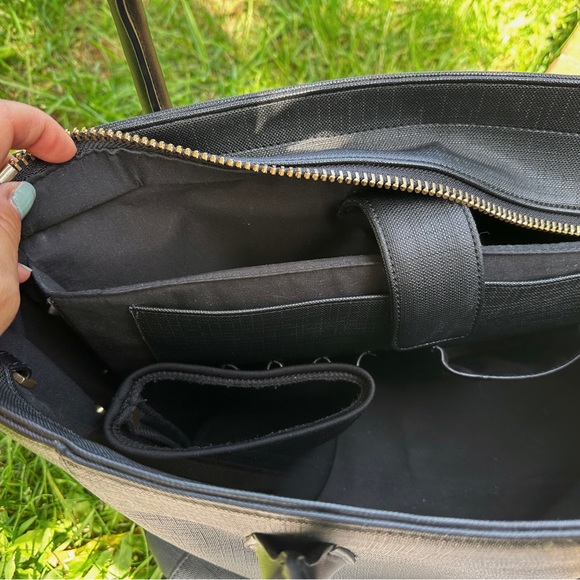 Dagne Dover Signature Legend Coated Canvas Large Laptop Tote Bag w/ storage bag - Picture 7 of 9